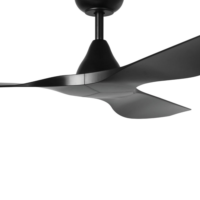Takoya Ceiling Fan, Black, Black, 52"
