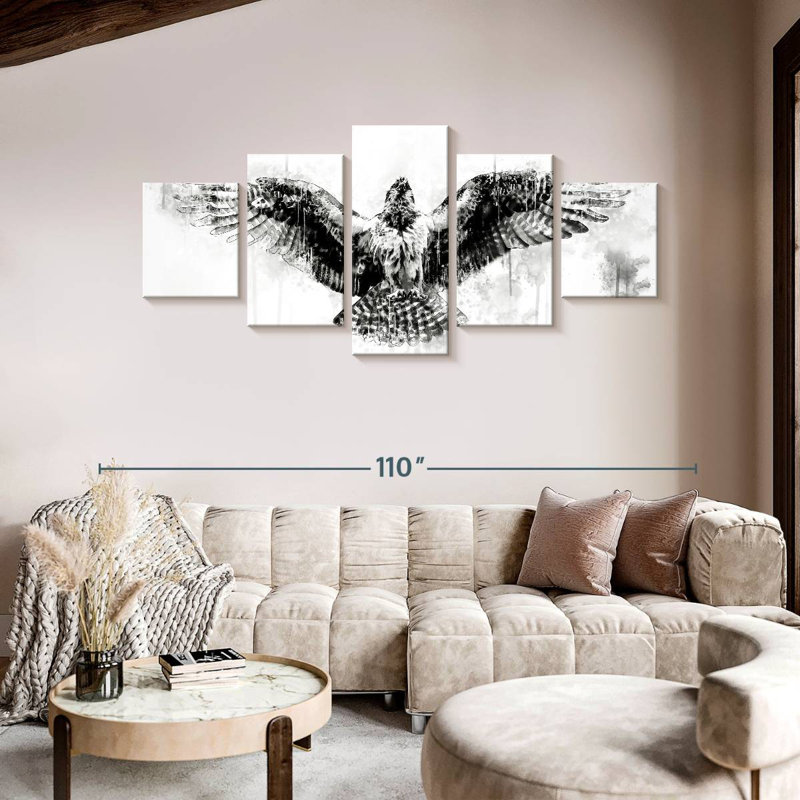Hawk Flying, 42" H x 92" W