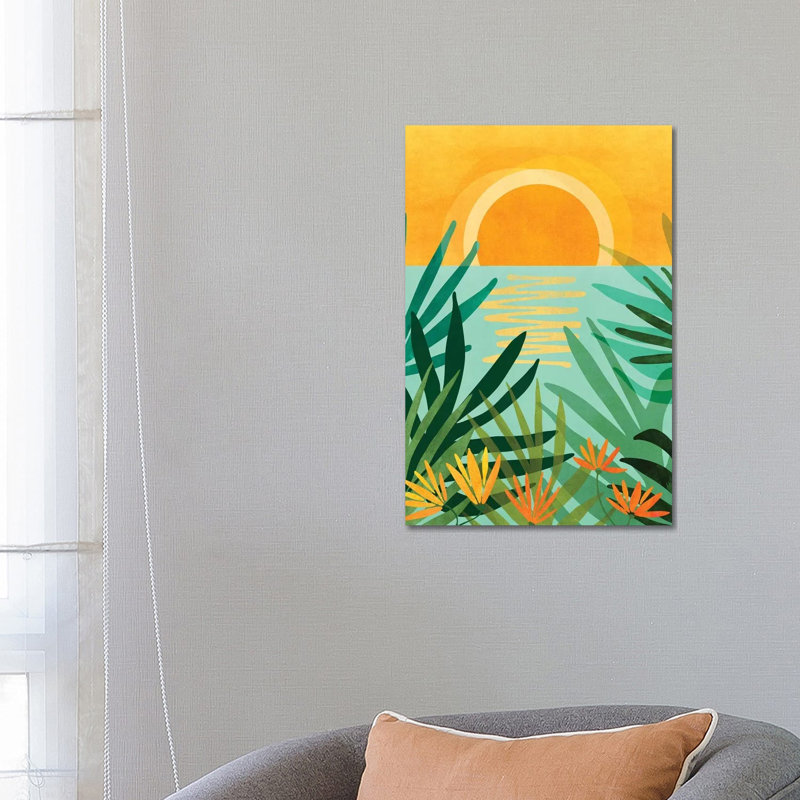 Peaceful Tropics by Modern Tropical - Wrapped Canvas Gallery-Wrapped Canvas Giclée, 66.04 cm H x 45.72 cm W x 3.175 cm D