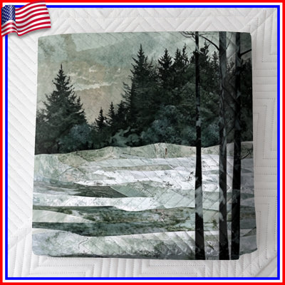 Full Moon Winter Landscape Bedding Moon Bedspread Nature