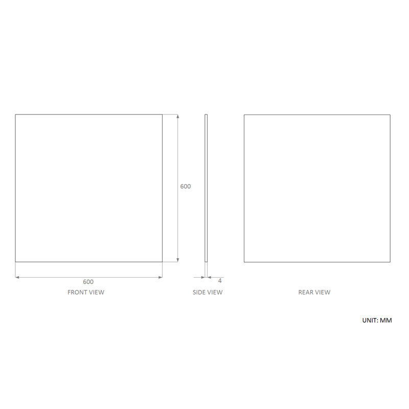Abixah Flat Wall Mirror, 60cm H x 60cm W