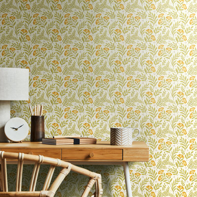 Petite Posy Seafoam Smooth Matt Wallpaper