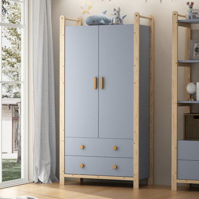2 Door Solid Wood Wardrobe