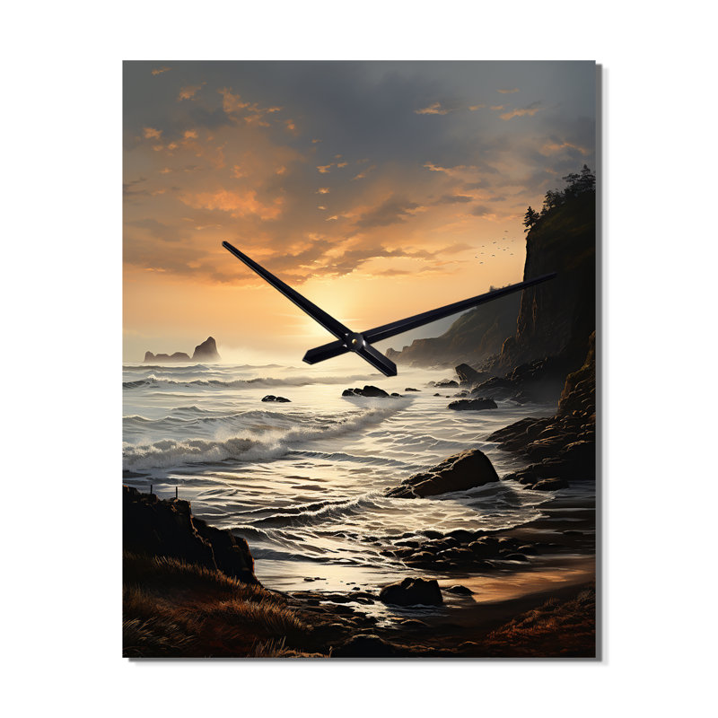Amoreena - Nautical & Beach Wall Clock, 32" H x 24" W x 1" D