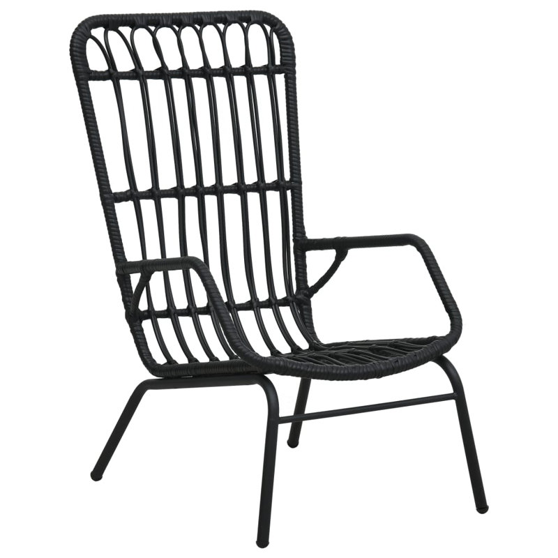 Creil Patio Dining Armchair with Cushion, Black