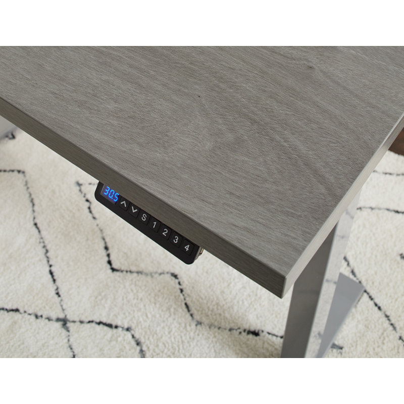 Bureau debout à hauteur ajustable Lifthrasir, Gris
