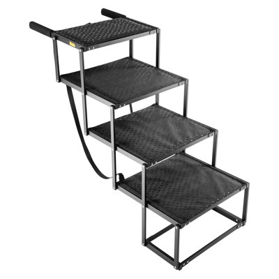 Escalier pour chien pour voiture, rampe pliable extra large pour 4 grands chiens avec surface antidérapante, échelle d'escalier portable pour voiture, VUS, camion, lit haut, canapé, support jusqu'à 250 lb