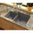 Quartz Classic 33" x 20-11/16" x 9" Double Basin Undermount Kitchen Sink-17883096