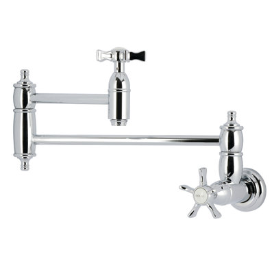 Kingston Brass Hamilton Two-Handle 1-Hole Wall Mount Pot Filler Faucet