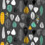 Feuilles Illustration - Reproduction matte encadrée jaune pour chambre à coucher