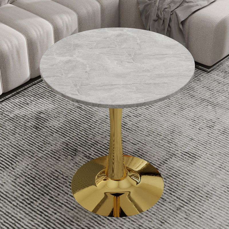Table basse dorée 27,6 pouces