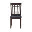 Set Of 2 Wood Dining Side Chairs With Black Leatherette Seat, Espresso