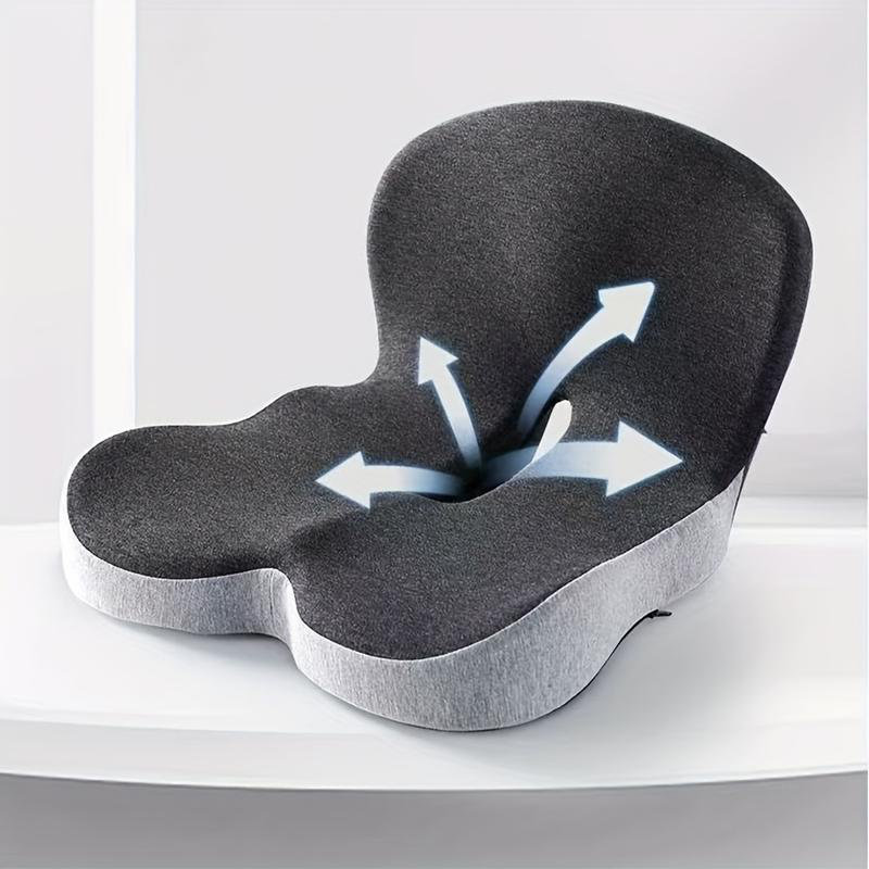 Coussin de siège en mousse à mémoire de forme avec coussin lombaire ergonomique avec soutien pour les hanches et les jambes