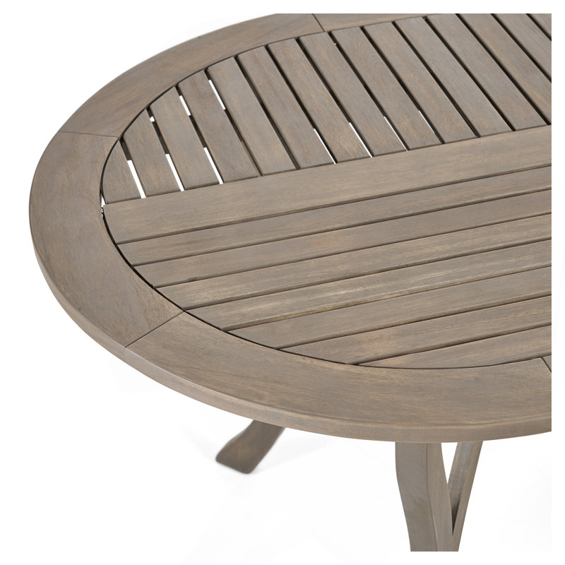 Acacia Wood 70" Dining Table, Gray
