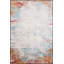 Tapis décoratif lavable orange à motif pastel brodé-2119878011