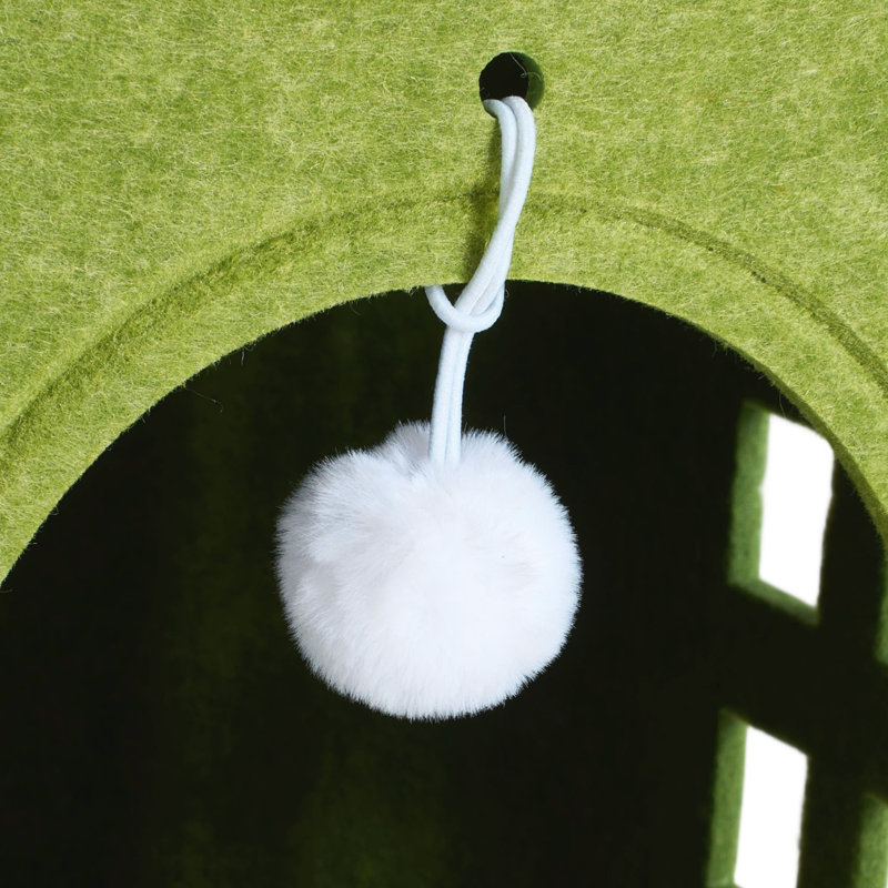 Felt + Polyester Fibre Nest Pet Bed, Green