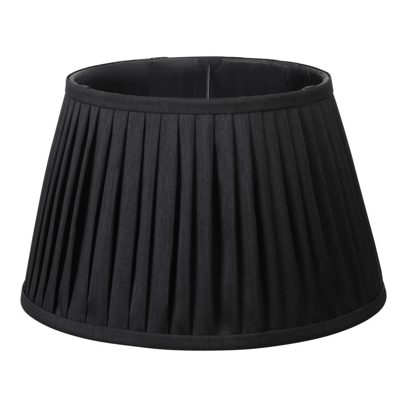 Kaat Polyester Blend Empire Lamp Shade ( Screw On ), Black, 20cm H x 30cm W x 30cm D