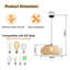 Cotton Thread Pendant Light, Natural Cotton Shade, Iron Frame, Adjustable Height, E27 Socket, 48 Cm Diameter, For Soft Ambient Lighting (Bulb Not Included)