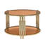 Table basse en verre avec tablette