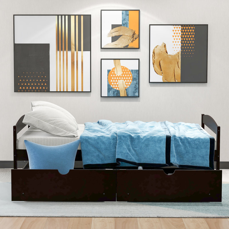 Slat Storage Bed, Espresso