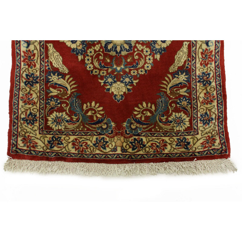 Tapis oriental rouge / jaune en laine noué à la main Dover