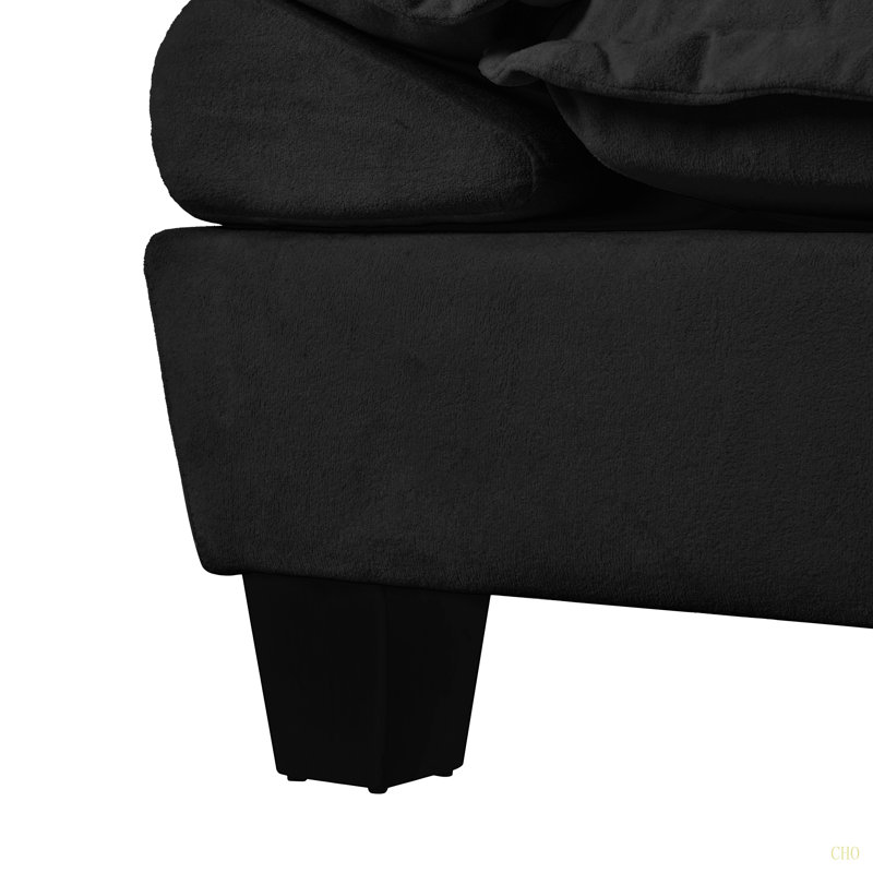 Canapé en chenille pour voilier, causeuse modulaire à 2 places avec accoudoirs courbés, canapé Comfort-First pour petits espaces et appartements