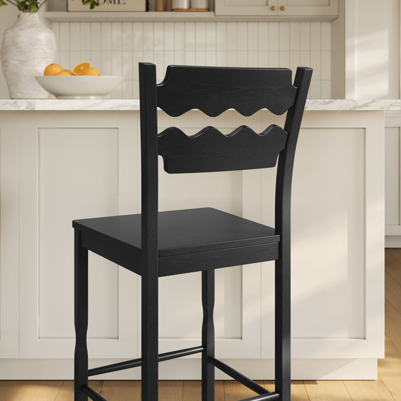 Tabouret de bar Jax, Noir, Tabouret de bar (siège d'une hauteur de 29,1 po)