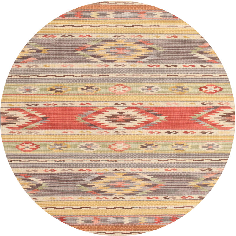 Southwestern Indoor Rug, Round 4'
