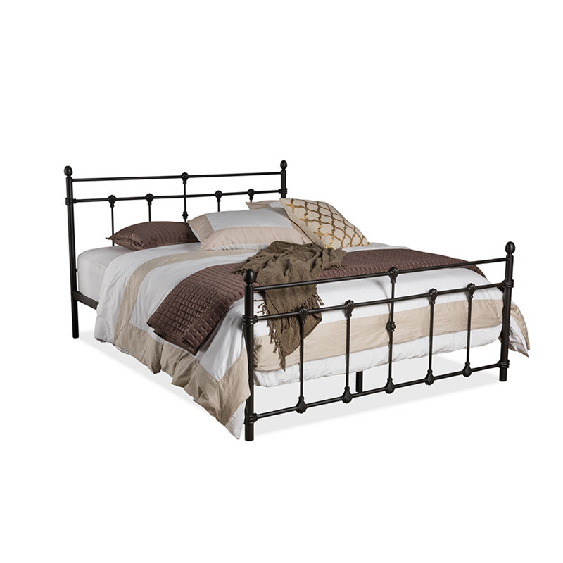 Calysta Metal Slat Headboard Design Bed, Queen