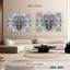 «Black Damask», reproduction sur toile-93060450