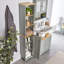 Grey Freestanding Tall Bathroom Cabinet