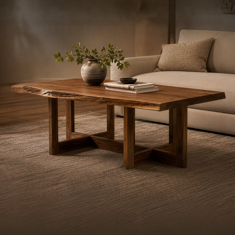 Table basse Berkshire Live Edge, H 18 po x L 48 po x l 32 po