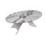 Brownson Oval Metal Base Dining Table