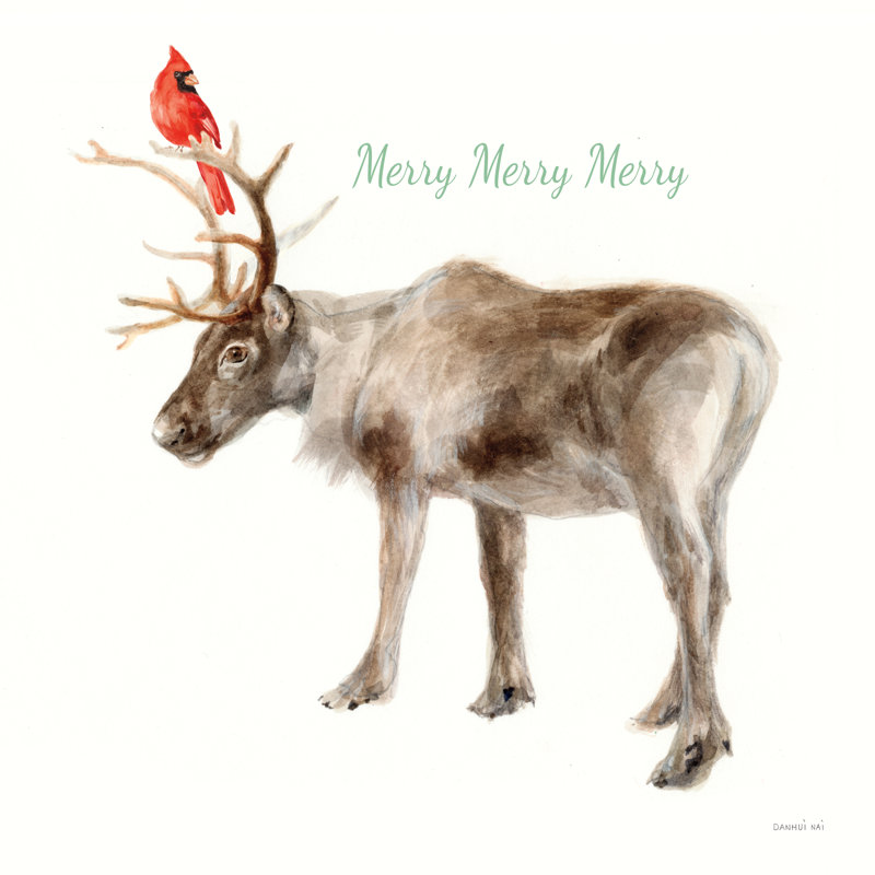 Reindeer Friends par Danhui Nai 79998, H 12 po x l 12 po