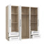 Minija 4 Door Manufactured Wood Wardrobe-1614953367