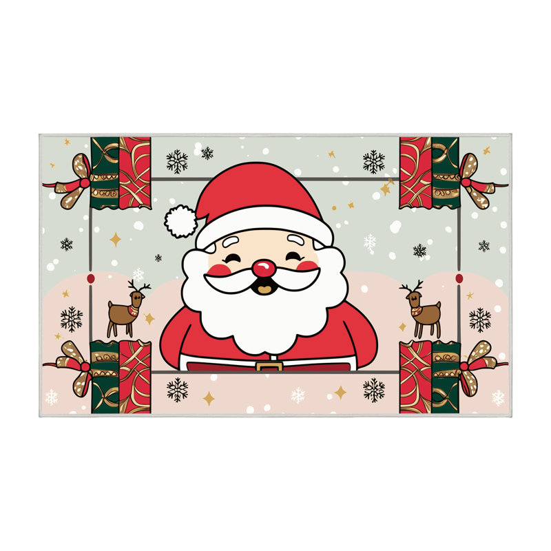 Ginza Six Washable Christmas Winter Holiday Rug, Rectangle 4' x 6'