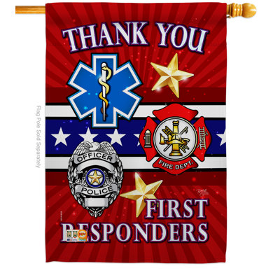 Double Sided 40 in. H x 28 in. W Polyester Independence Day House Flag