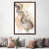 Toile avec cadre en bois brun classique sélectionné