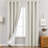 Getrude Linen Blended Max Blackout Grommet Curtain Pair-94572727-94572728