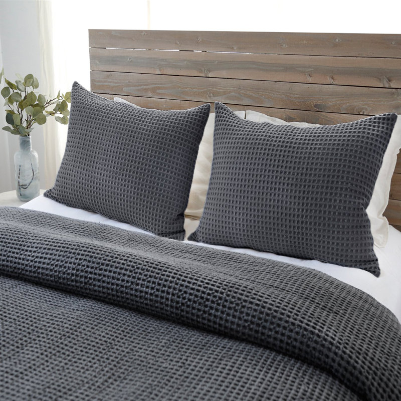 Couverture 100% coton Zuma, Simple, Anthracite