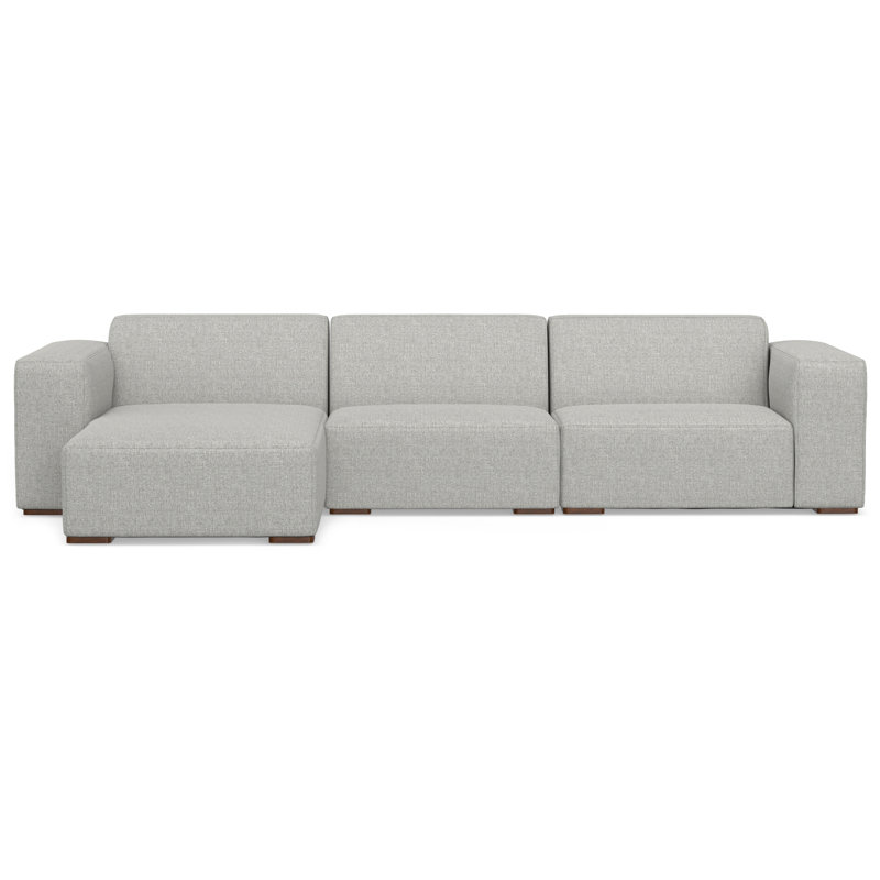 Rex 3 - Piece Modular Upholstered Chaise L-Sectional, Left Hand Facing