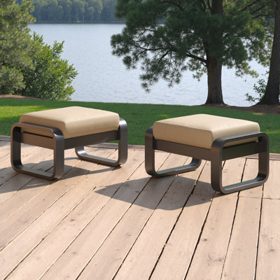 Andes Ottomans (Set Of 2) - Canvas Beige