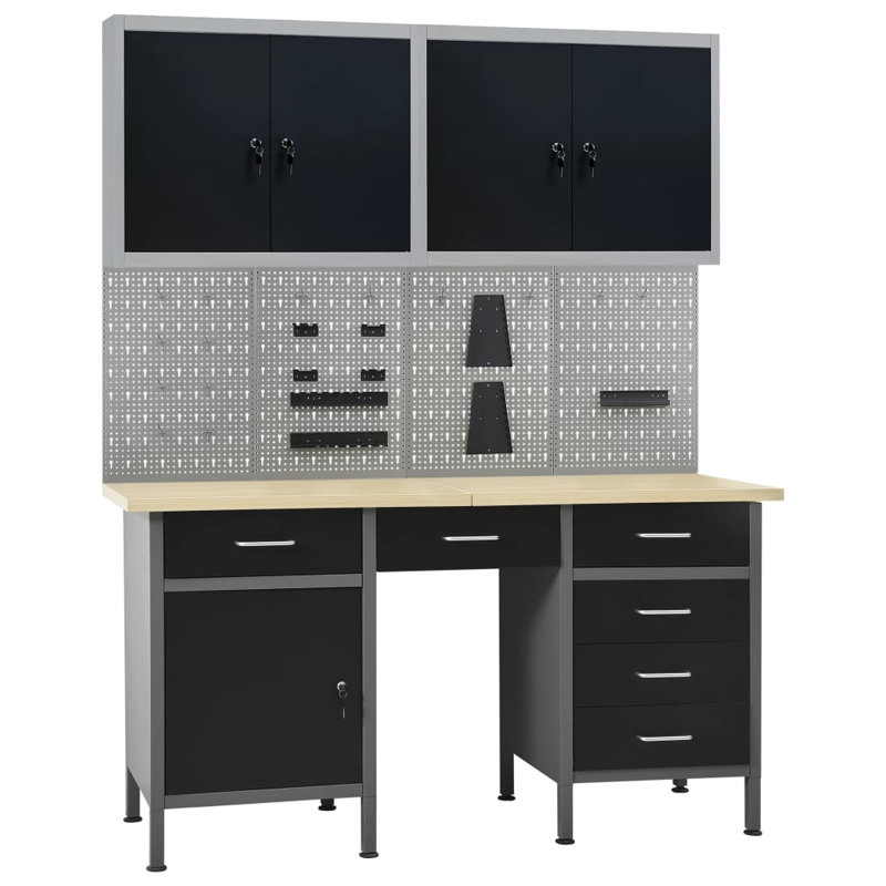 Vankirk 195.5cm W Metal Shelving Unit
