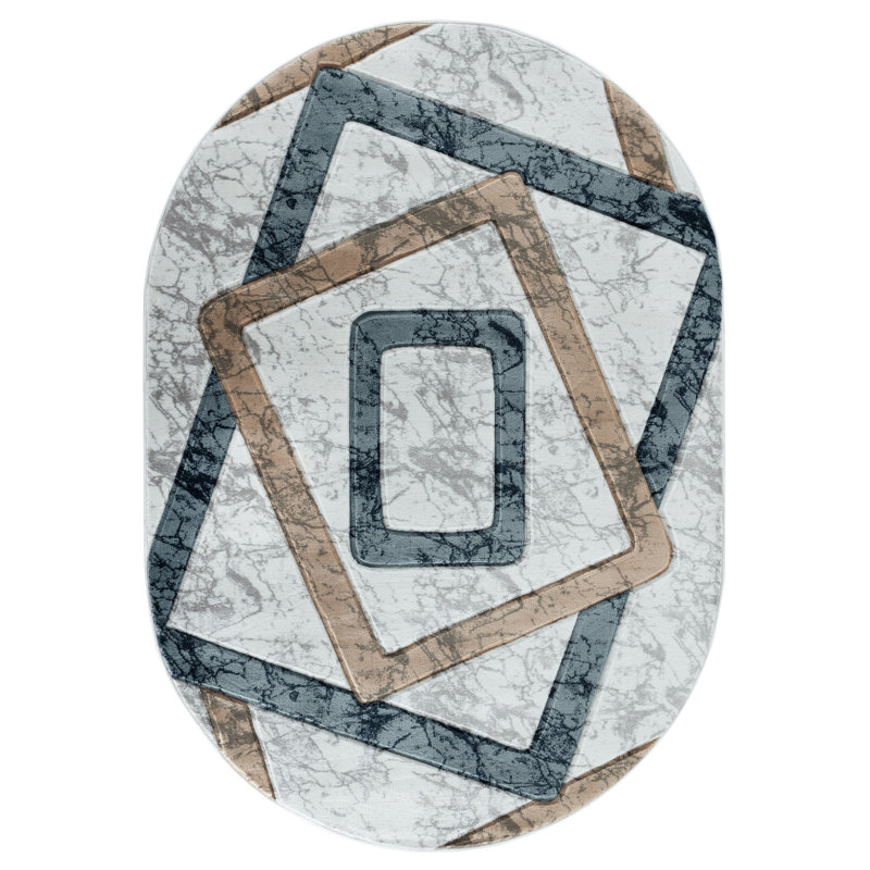 Adonia Abstract Indoor Rug, Oval 5'2" x 7'5"