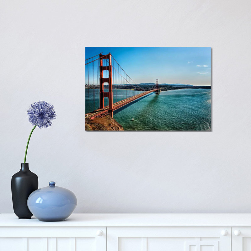 Golden Gate par Michelee Scott - photographie sur toile tendue, H 12 po x l 18 po x 1,5 po