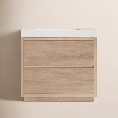 Beira Single Bathroom Vanity with Composite Top