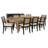 Cirilla 9-piece Extension Leaf Dining Table Set Sand Wash and Black-112912521-112912523