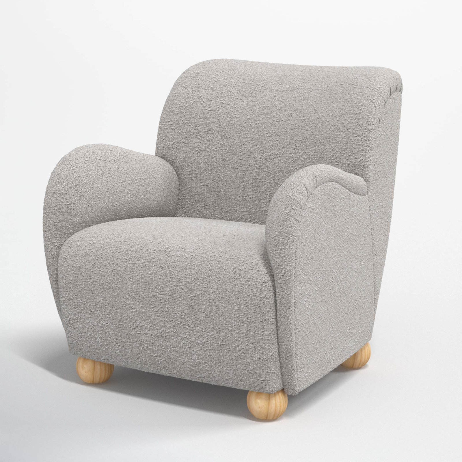 Cowen Armchair, Classic Elephant Boucle