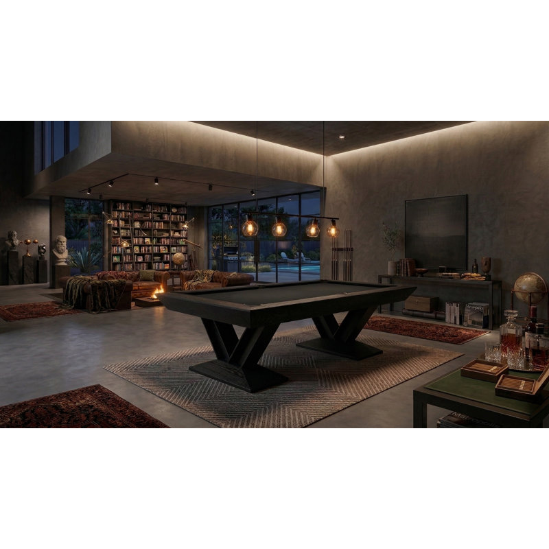 Savant 8' Slate Pool Table In Black Ash