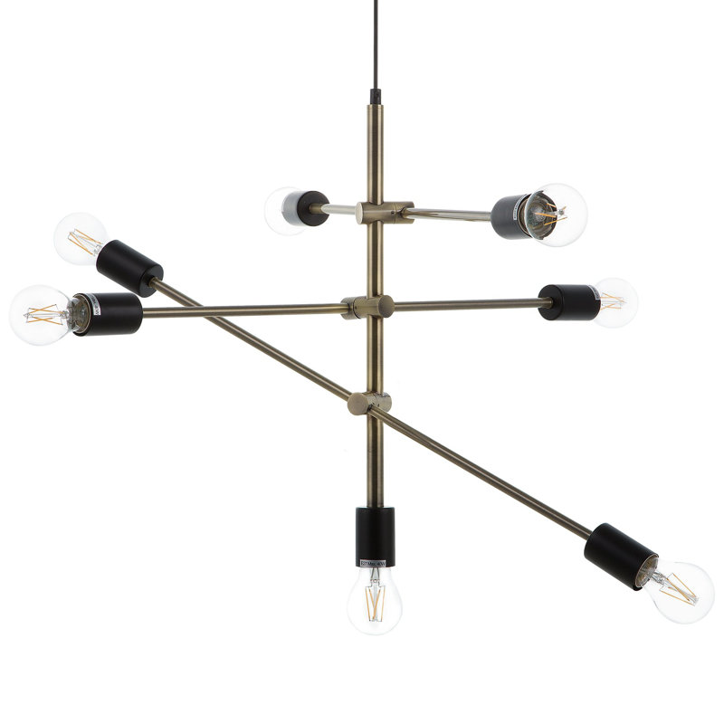 Milano 7 - Light Brass/Black Pendant